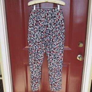 Velvet Graham & Spencer Pull-on Pants LARGE Navy Red Rust